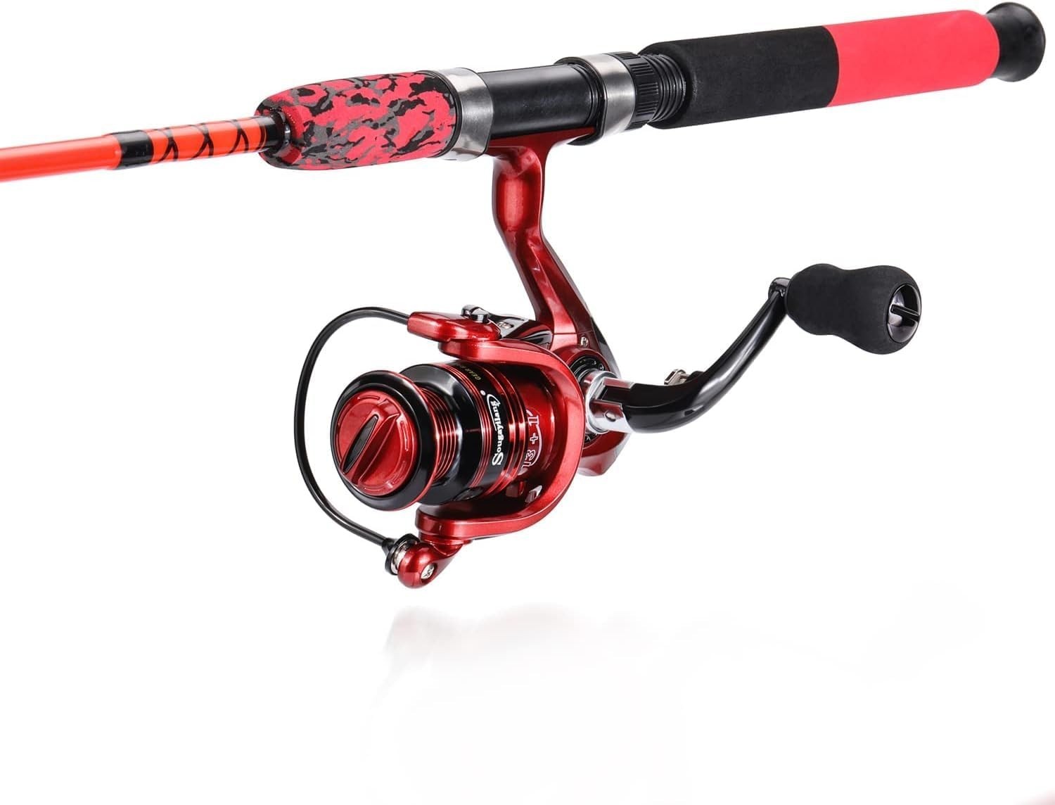 Ultralight Spinning Rod & Reel Combo – 2-Piece Travel Fishing Rod Cork Grip