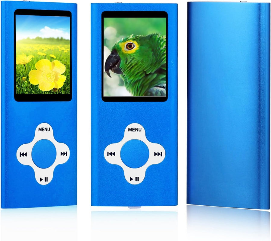 8GB MP3 Player Blue FM Radio Voice Recorder Rechargeable