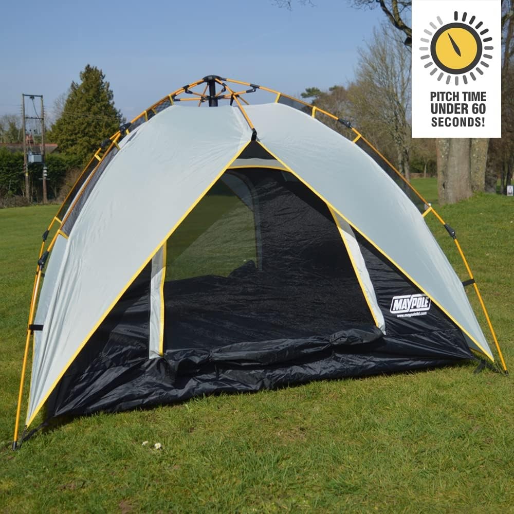 Maypole 2-Person Automatic Pop-Up Camping Tent Festival Lightweight
