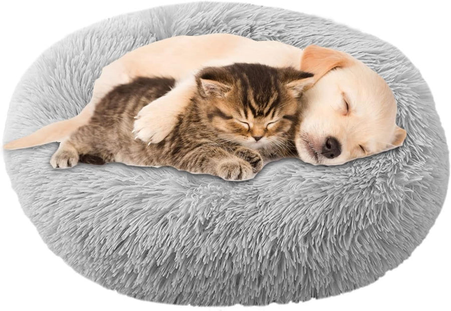 90cm XXL Calming Dog Bed Plush Donut Washable Non Slip