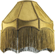 Olive Green Velvet Empire Lampshade 40cm Tassel Pendant Table Floor Shade