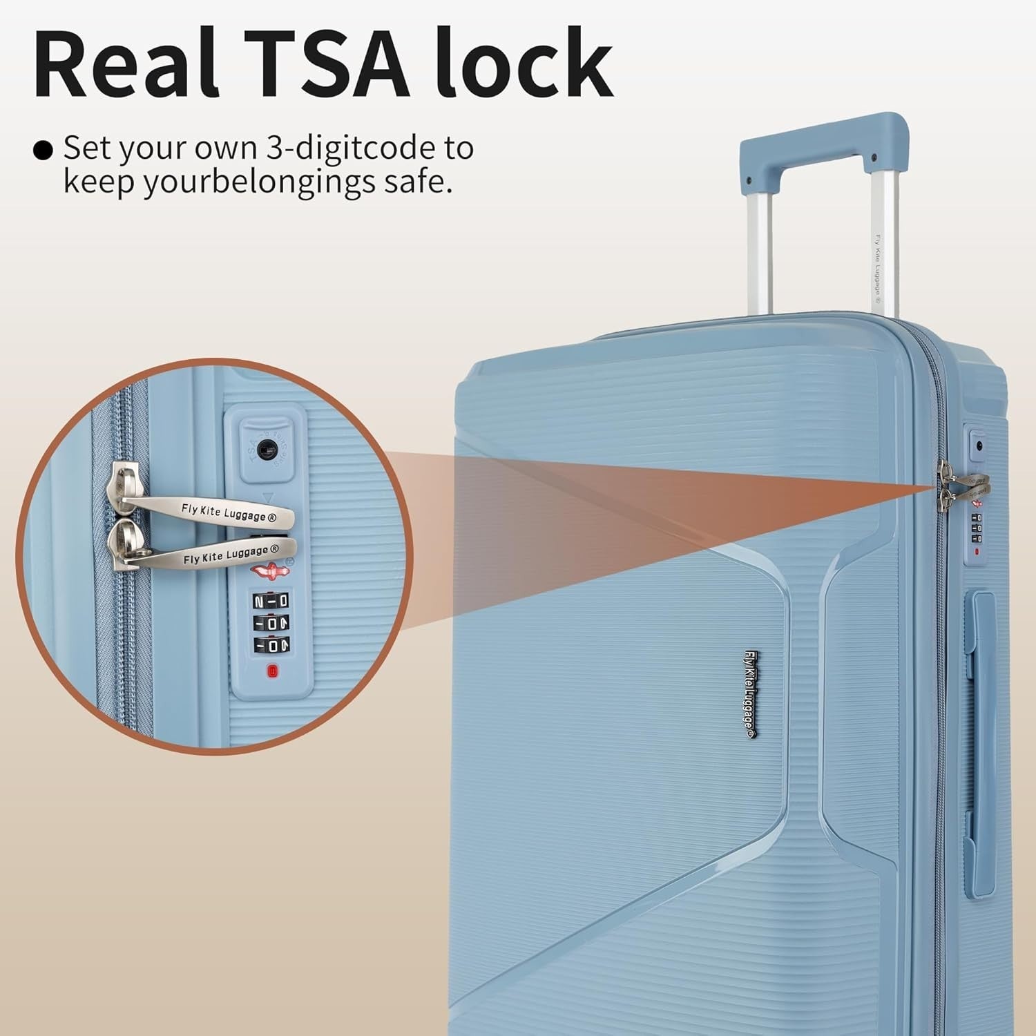 28in Extra Large Polypropylene Luggage TSA Lock 360 Spinner Wheels Hard Case