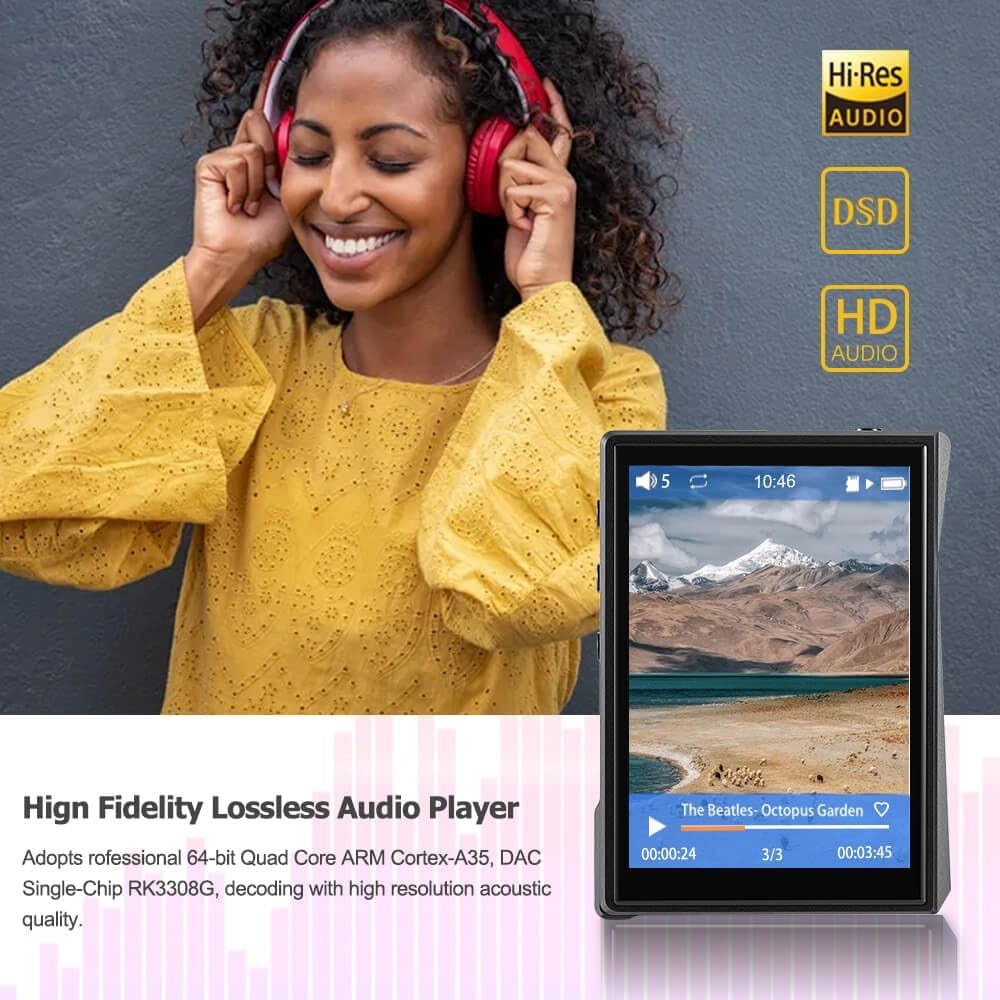 HiFi MP3 Player Bluetooth Full Touch 32GB DSD 1TB