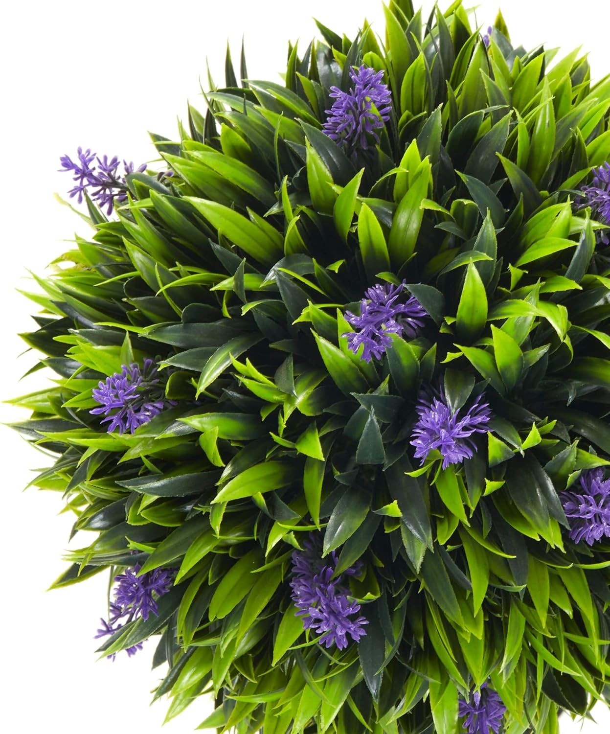 Set of 2 60cm Lavender Ball Trees Faux Plant Indoor Outdoor Home Decor Green