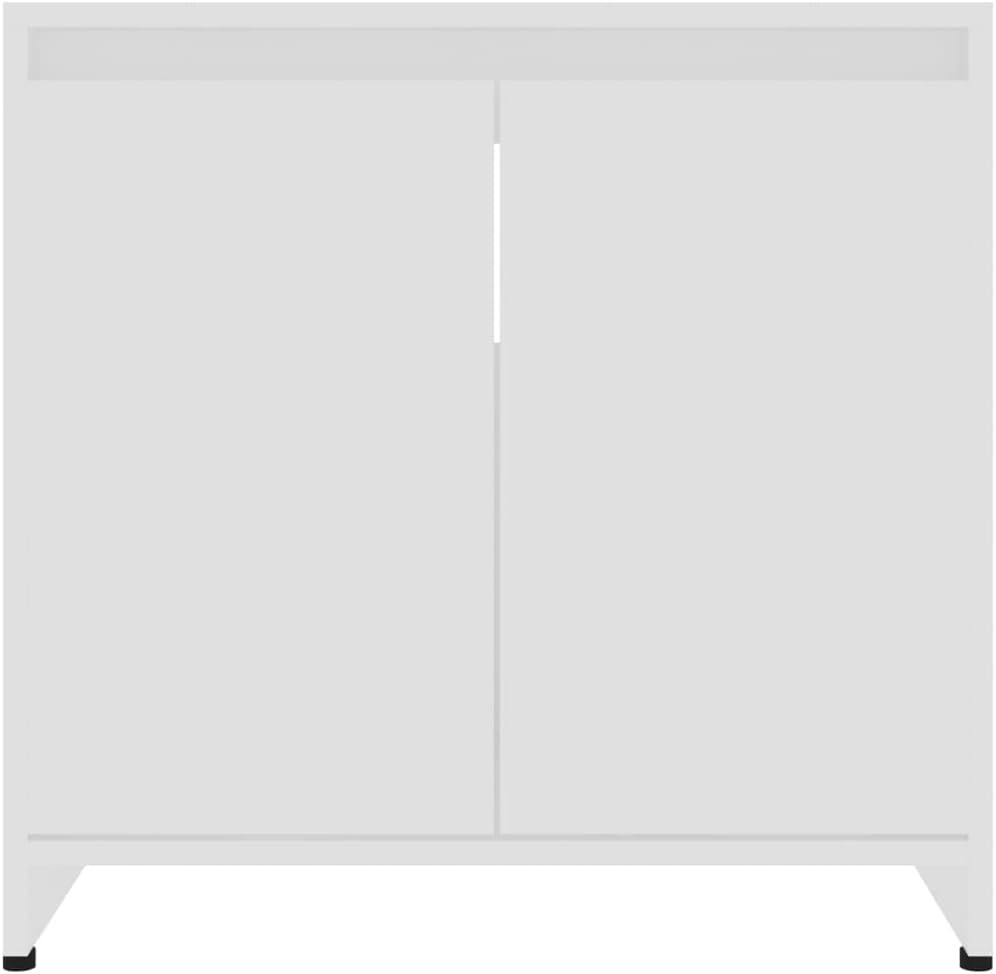 White Under Sink Bathroom Storage Cabinet Cupboard Unit 60x35x61cm