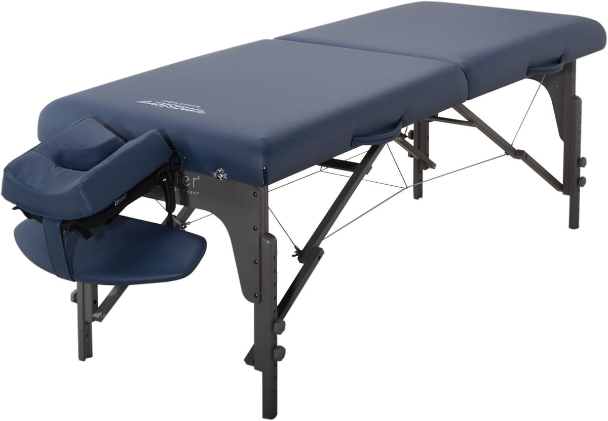 71cm Portable Massage Table | Pro Montclair Spa Bed w/ Memory Foam Royal Blue