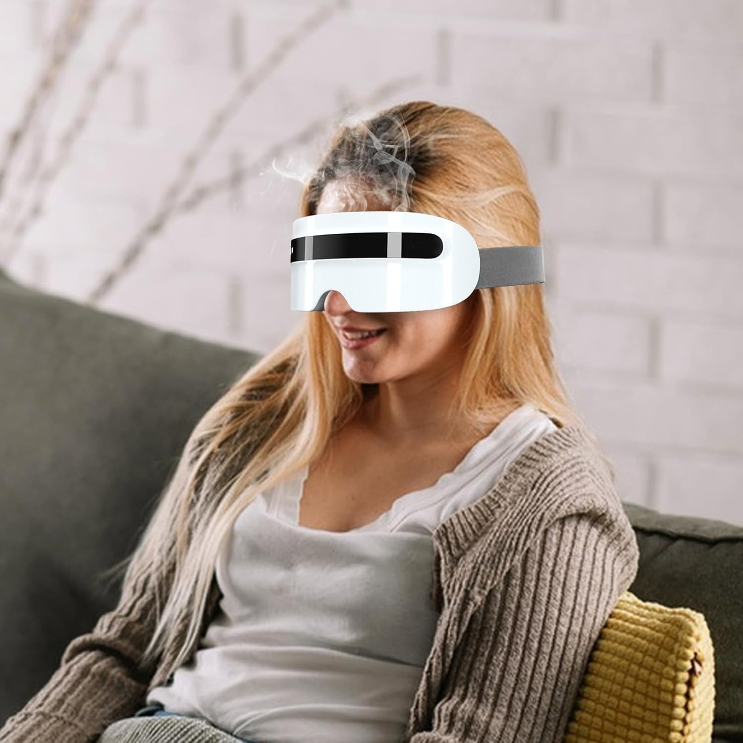 Steam Heated Eye Massager Bluetooth Dry Eyes Migraine Relief