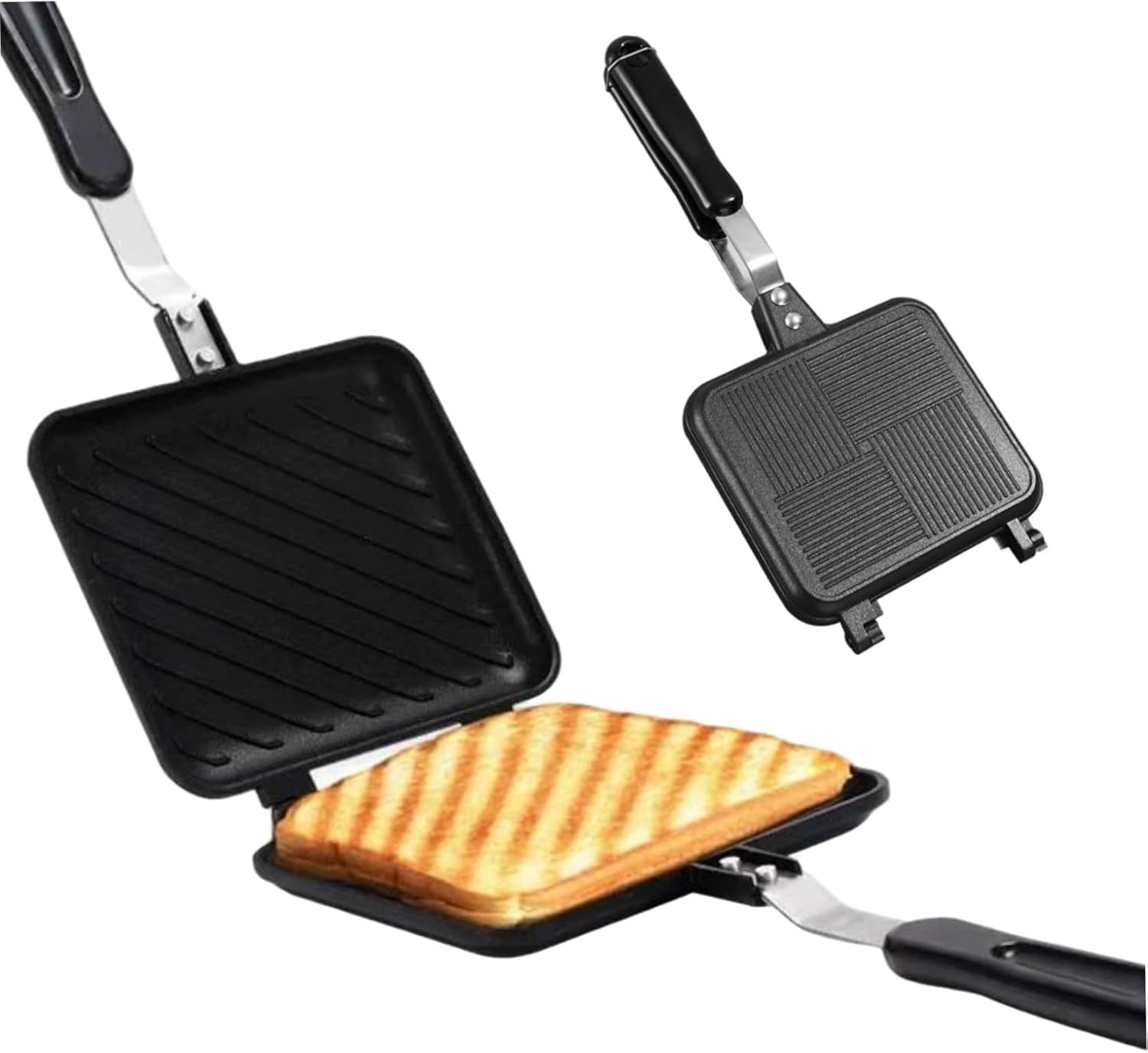 Double-Side Camping Toastie Maker Non-Stick Sandwich Pan Outdoor