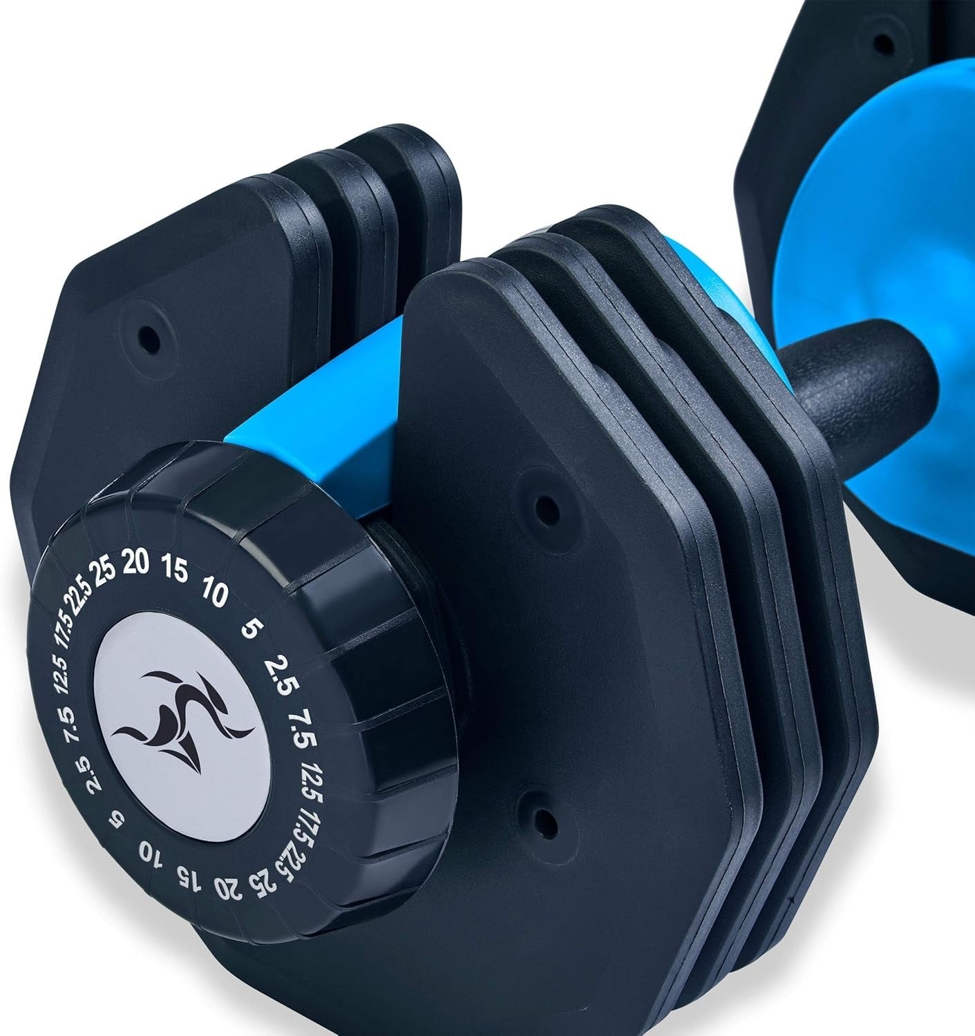 Adjustable Smart Dumbbell 2.5–25kg Quick Dial Home Gym Weight