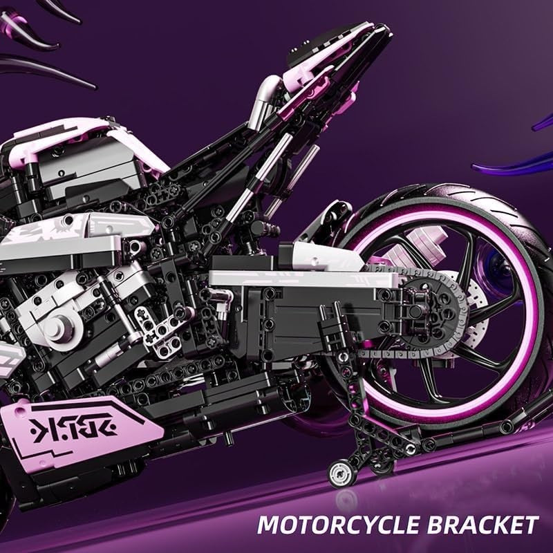 1920PCS Motorcycle Building Blocks Set | Realistic Design & Display Stand
