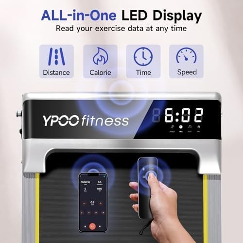 Under Desk Walking Pad 3-in-1 Incline Treadmill Home Office LED App