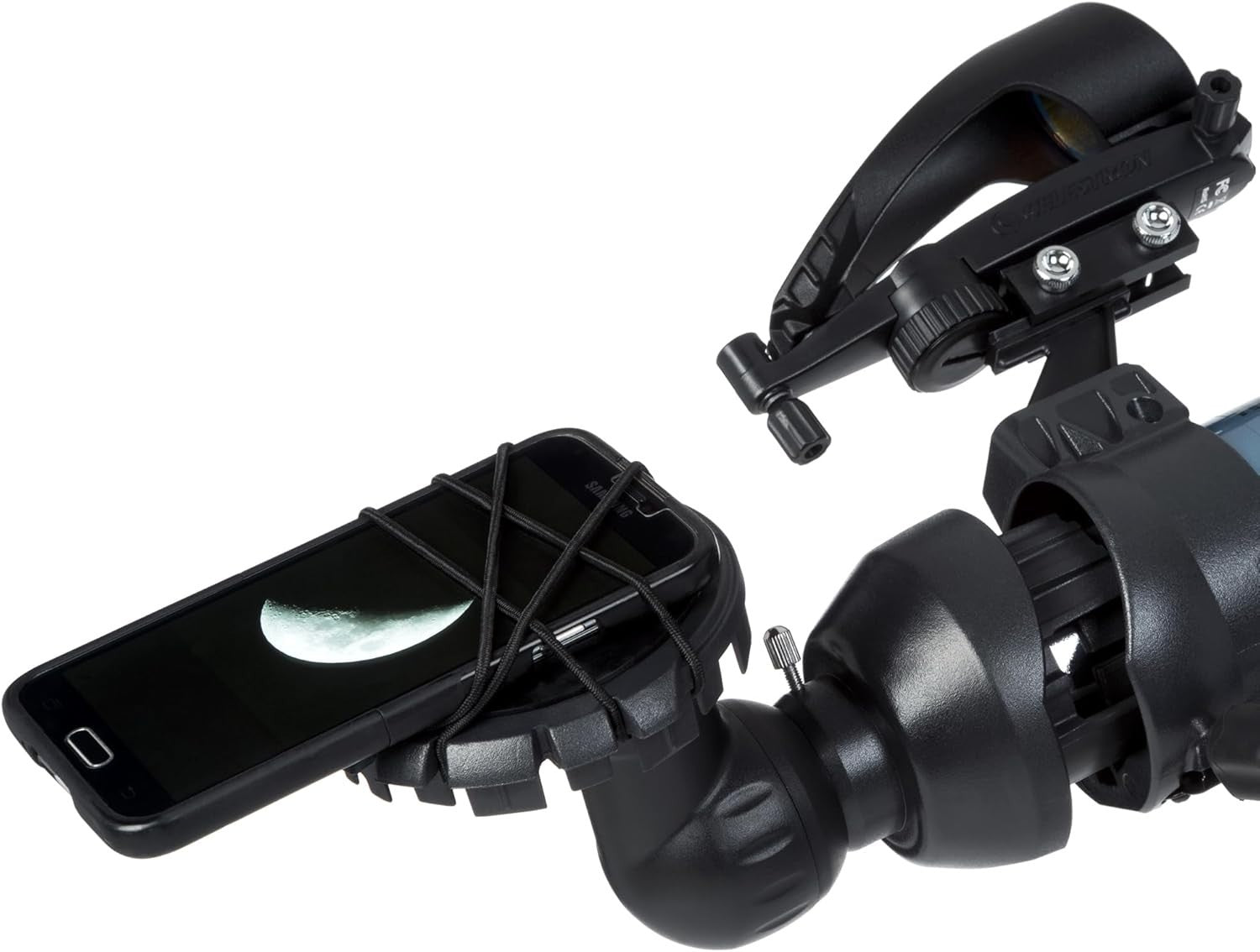 Blue 100mm Refractor Telescope with Smartphone Adapter & Adjustable Tripod