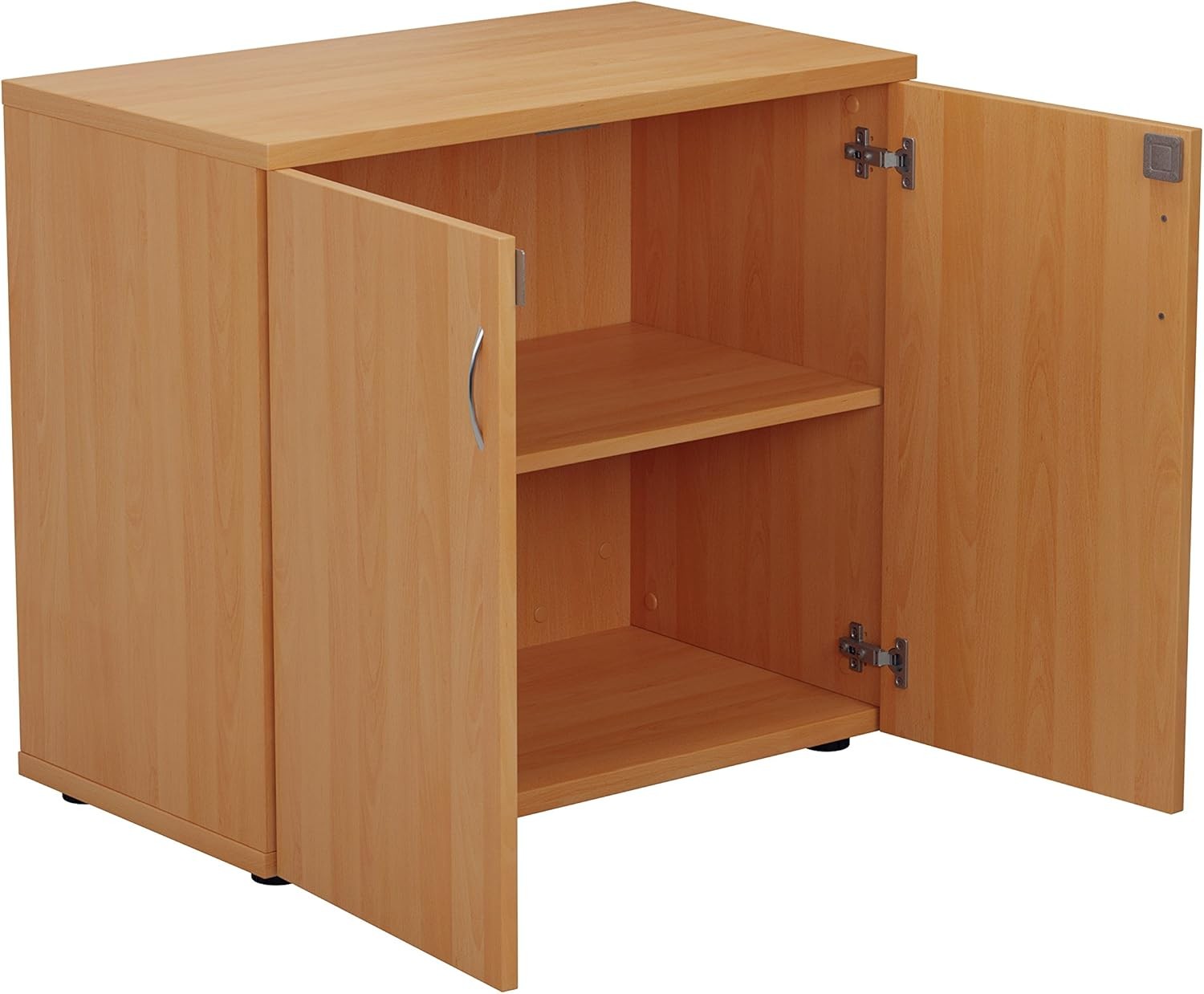 Beech Lockable Office Cupboard Heavy Duty Storage Cabinet Adjustable Shelf
