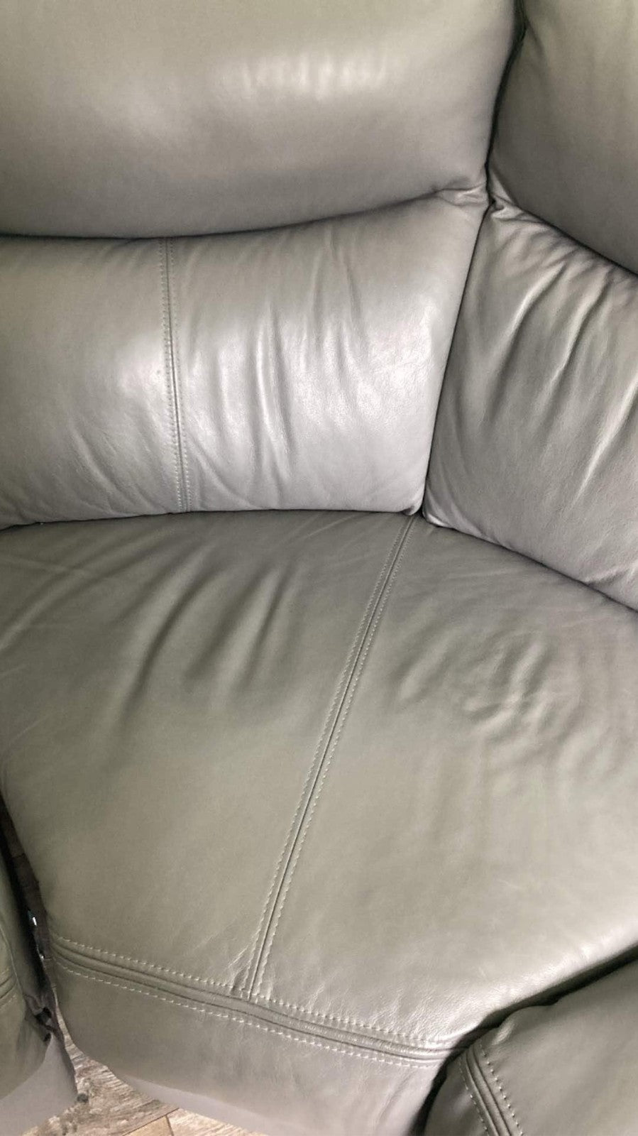 Luxury Grey Leather Large Corner Sofa (PTP)