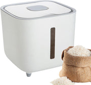 10KG Airtight Rice Storage Container Food Bin with Window White