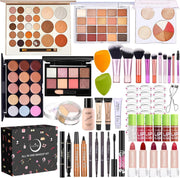 50PCS All-in-One Makeup Kit – Eyeshadow, Lipstick, Brushes & More