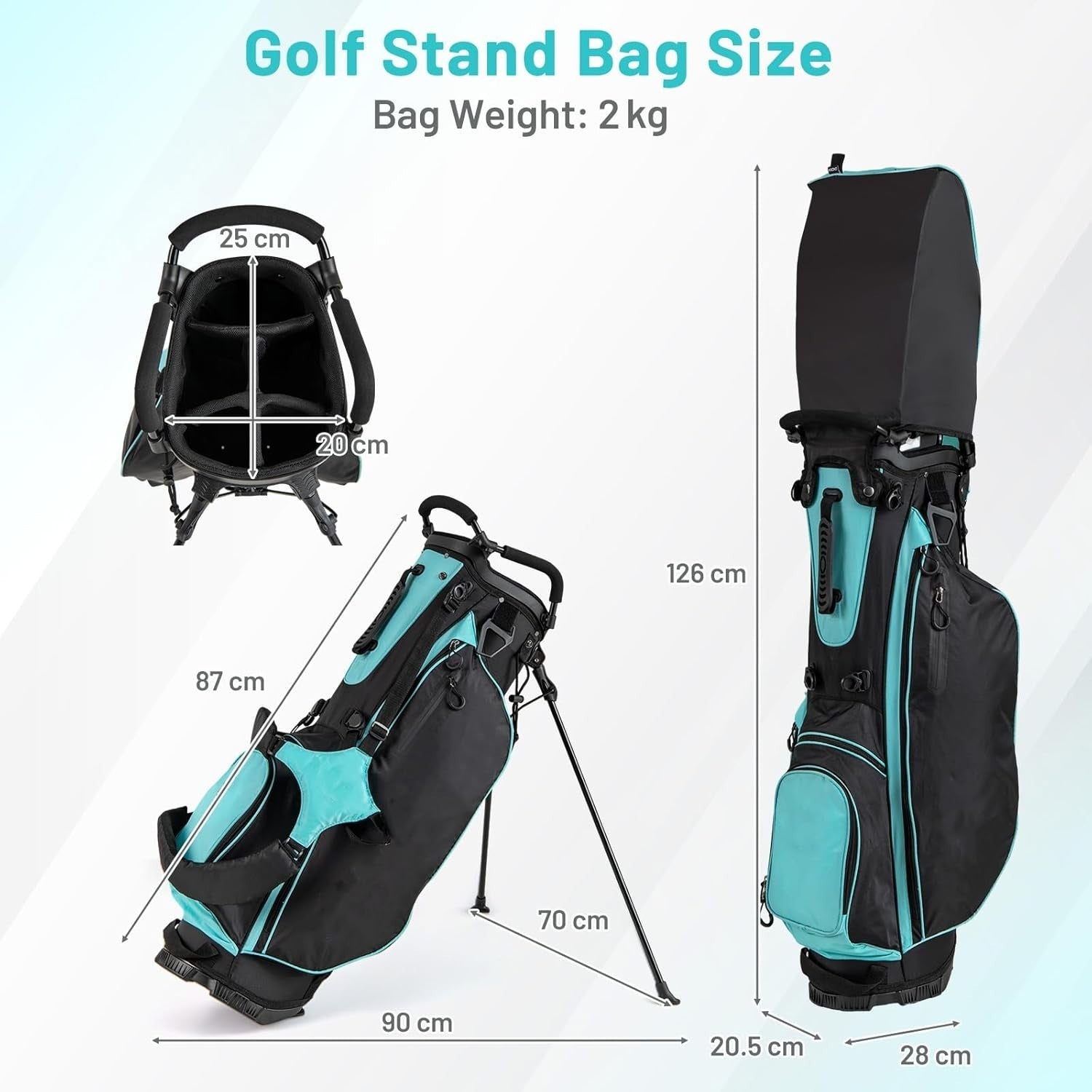Right Hand Golf Club Set 12pc 460cc Driver Fairway Hybrid Irons Stand Bag