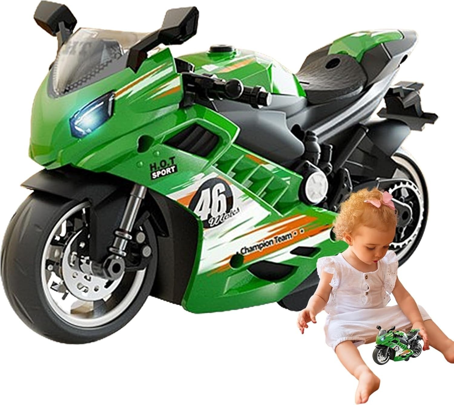 Electric Motorcycle Toy Kit w/ Lights & Sound – Build & Ride Fun Gift