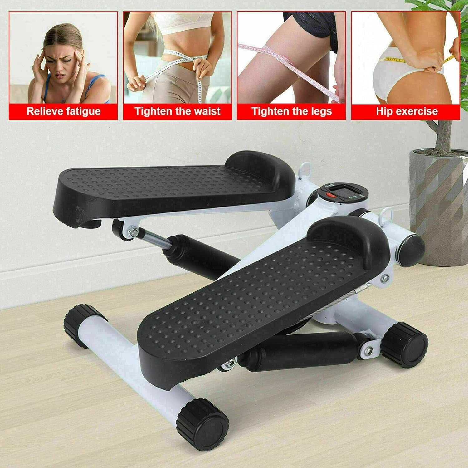 Mini Stepper Exercise Machine LCD Display Anti Slip Pedals Compact Home Cardio