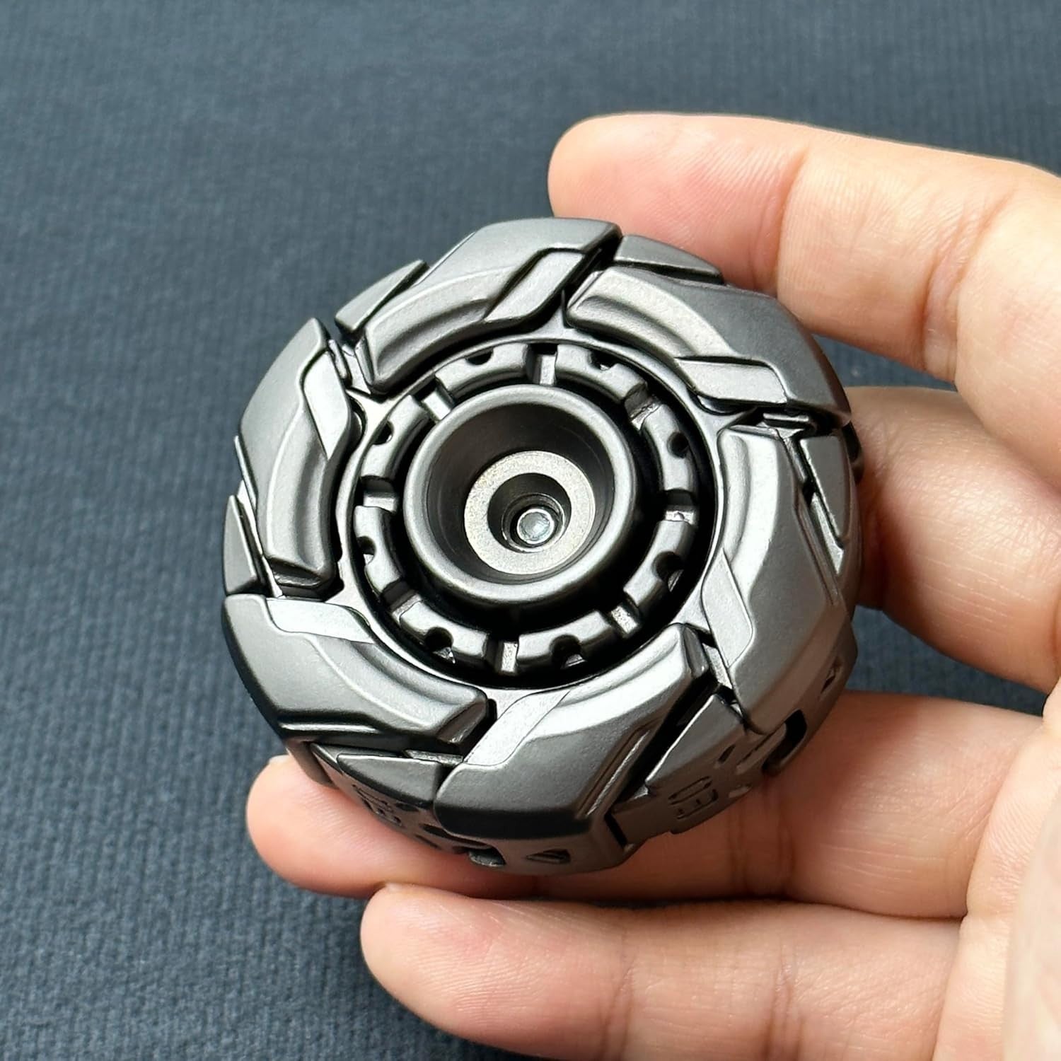 Metal Fidget Spinning Top Open Armor Magnetic EDC Stress Toy