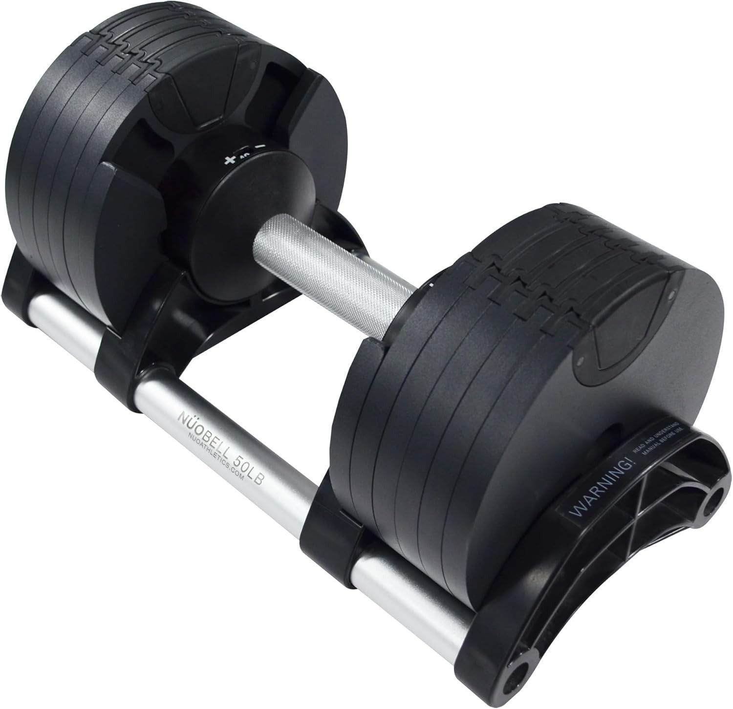 50lb Adjustable Dumbbell Single Quick Dial Compact Home Strength Weight