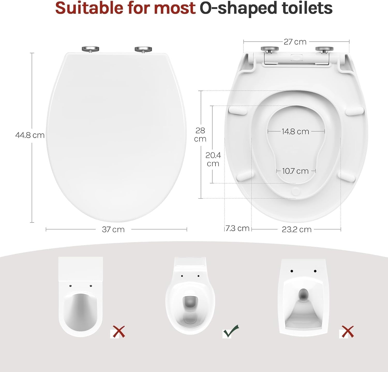 Family Toilet Seat Soft Close Toddler Child Seat Quick Release Adjustable White