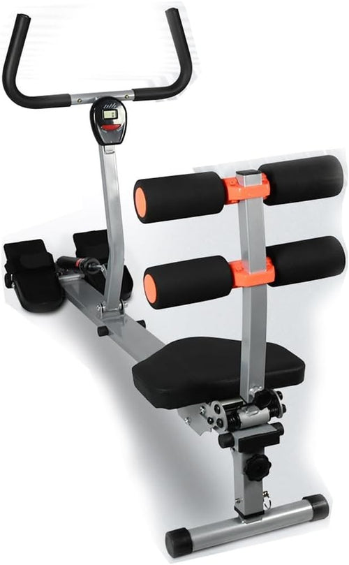 Foldable Magnetic Rowing Machine Quiet Adjustable Resistance LED Monitor 300LB