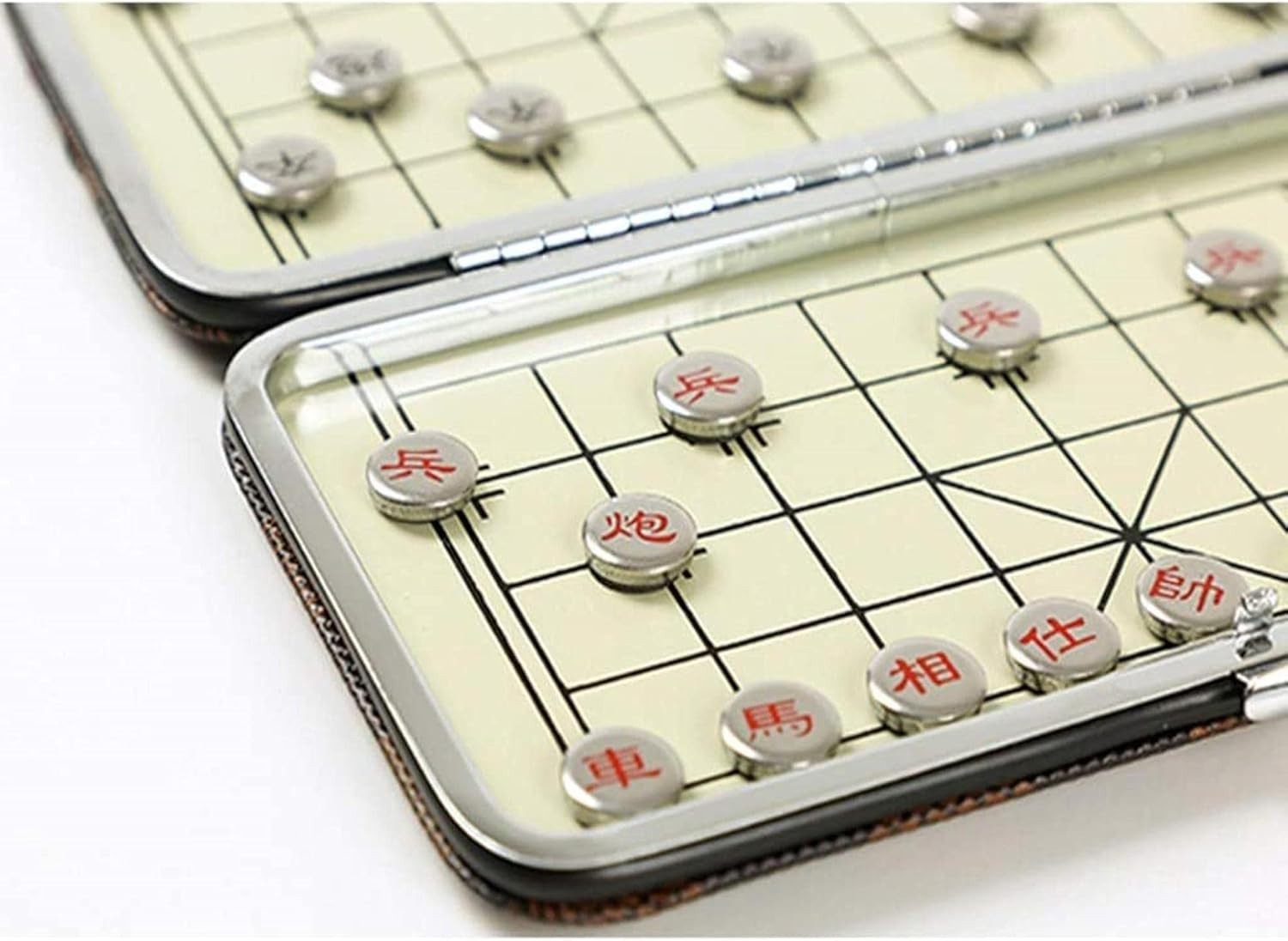 Mini Magnetic Xiangqi Travel Chess Set Folding Metal Board Game