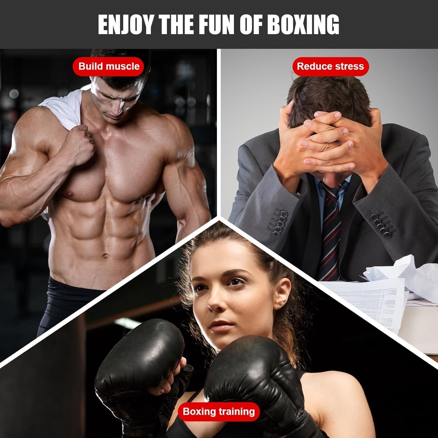Boxing Speed Bag Set Wall Mount Adjustable Reflex Punch Ball