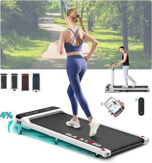 Foldable 3.2HP Treadmill 9% Incline Under Desk Running Machine Home