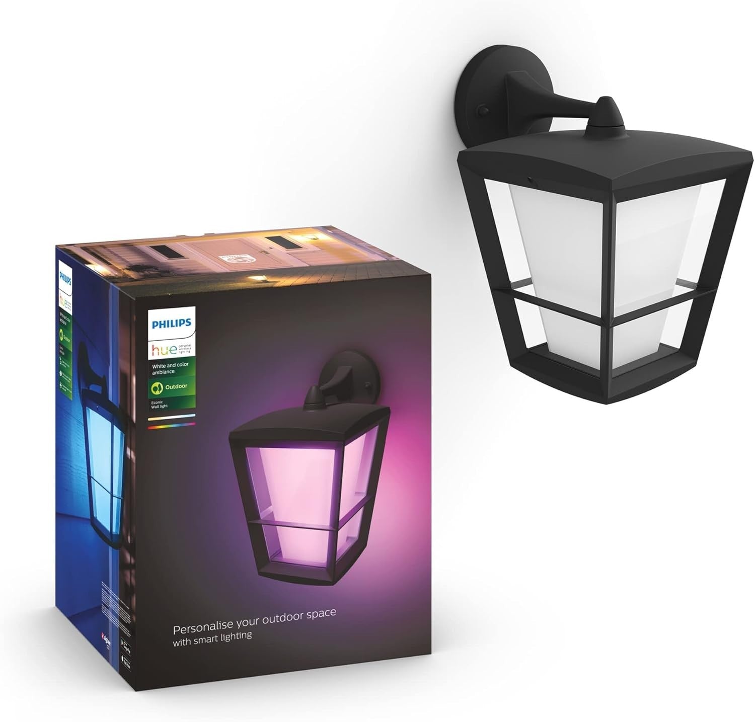 Hue Econic Smart Garden Wall Light LED Outdoor Down Lantern