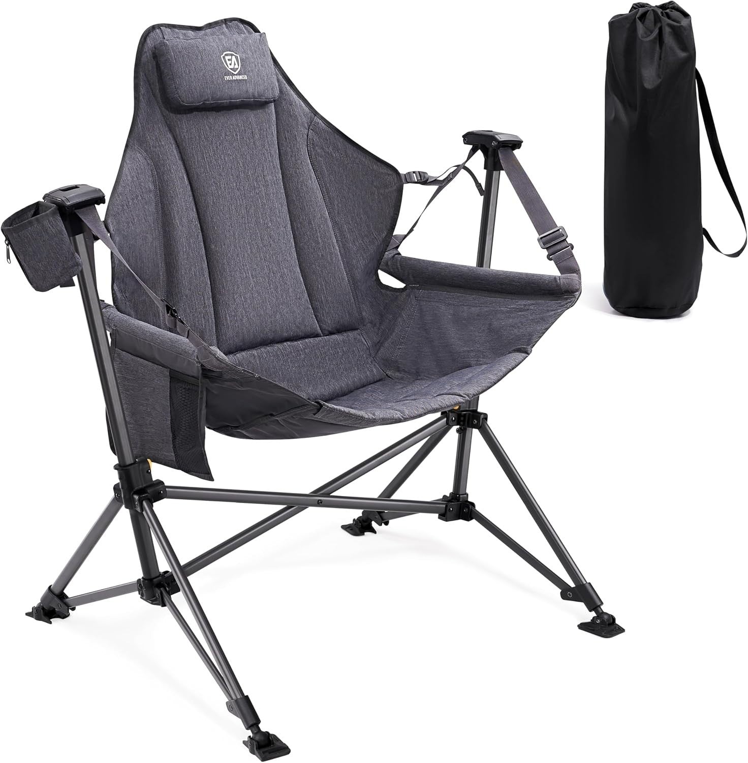 Heavy Duty Hammock Swing Chair Outdoor Folding Padded Rocker 180KG