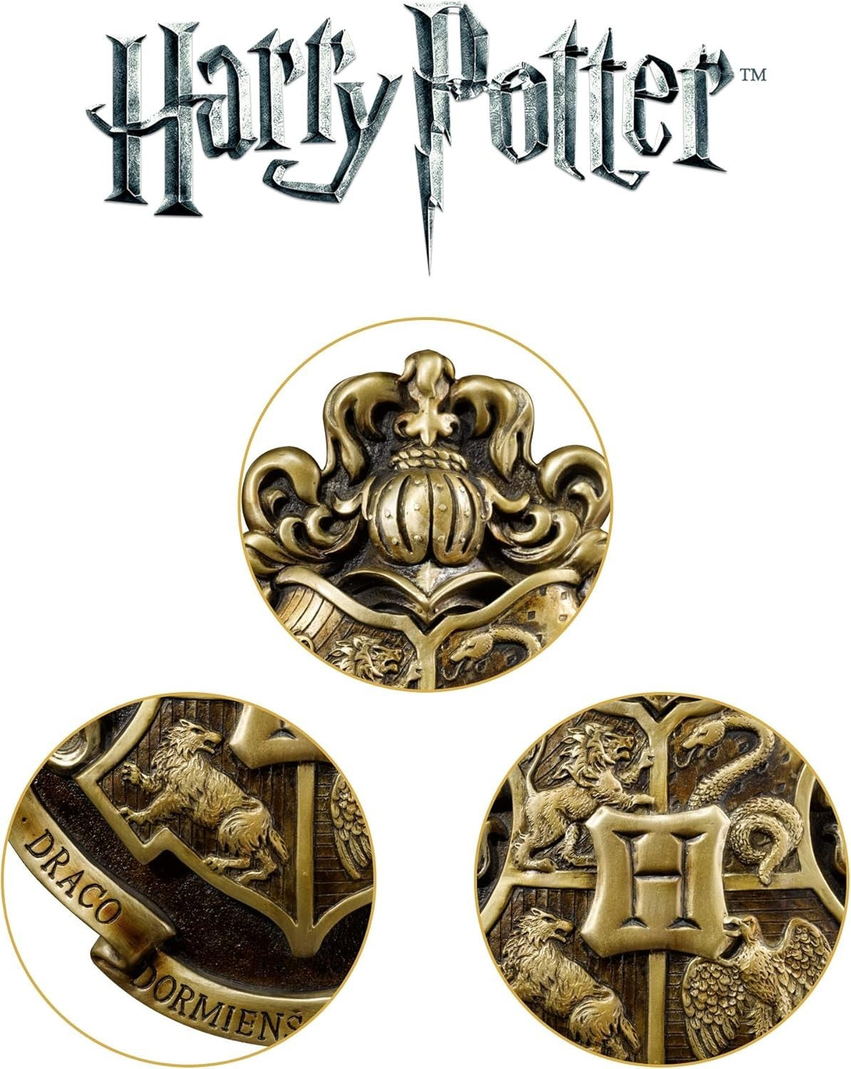 Wizard School Crest Wall Plaque Resin Fantasy Movie Decor Gift