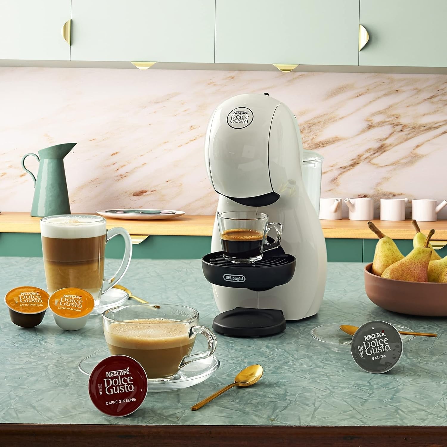 Pod Coffee Machine 0.8L | Compact Espresso Maker | Hot & Cold Drinks | 1400W