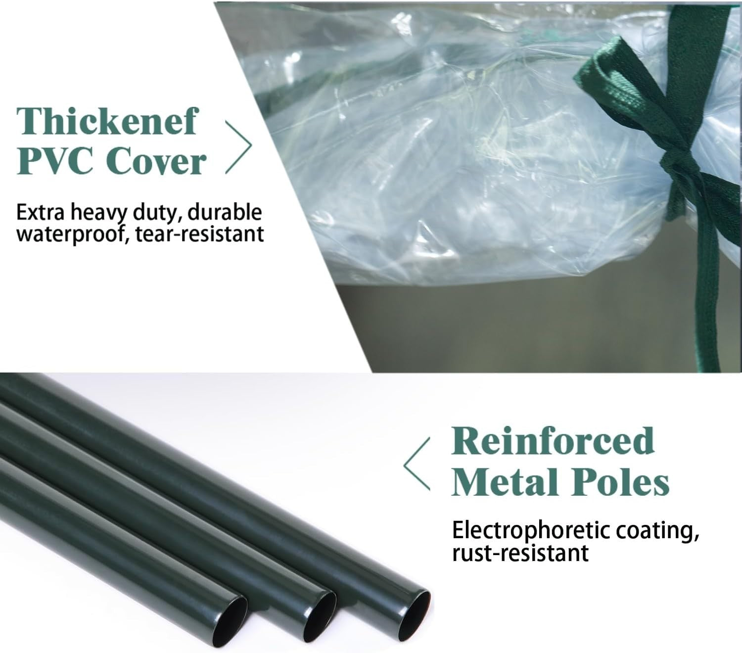 Walk-In 3 Tier 6 Shelf Greenhouse | PVC Cover Metal Frame Garden Growhouse