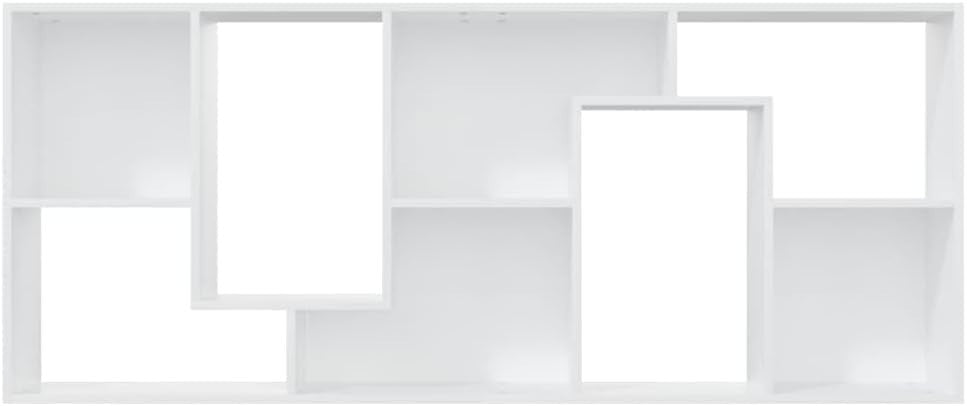 White Modern Bookcase Storage Cabinet 67x24x161cm – Sleek & Sturdy