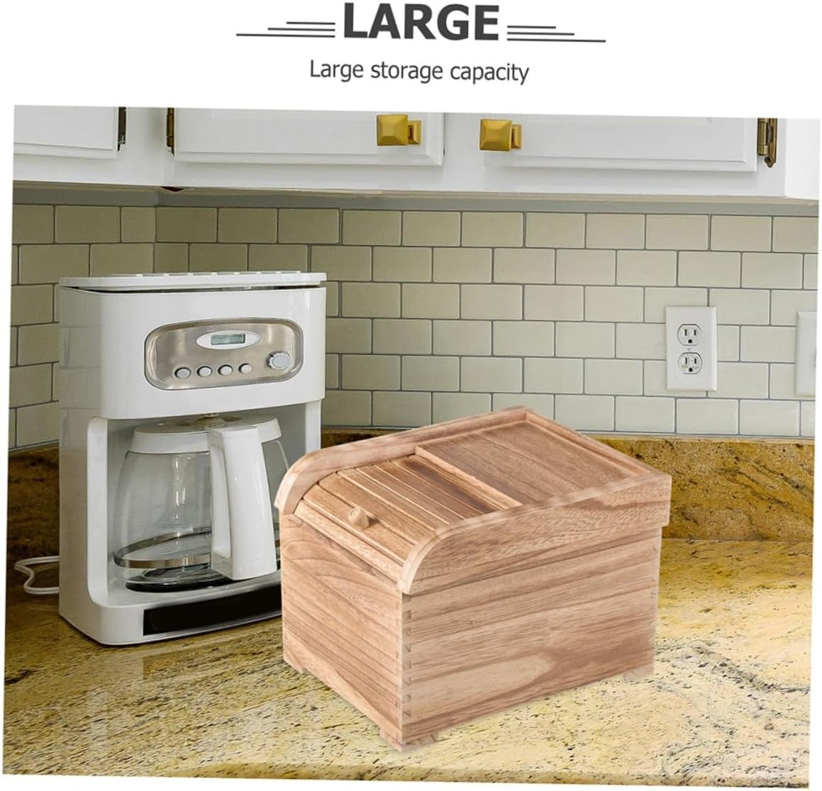 10kg Solid Wood Rice Storage Container Airtight Grain Bucket Sealed Lid