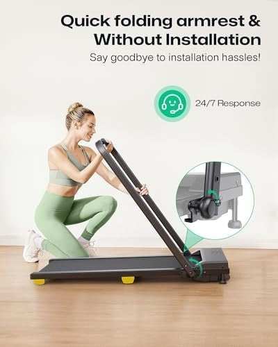 Walking Pad Treadmill 2.5HP 9% Incline Wide Belt Under Desk Foldable Quiet Home