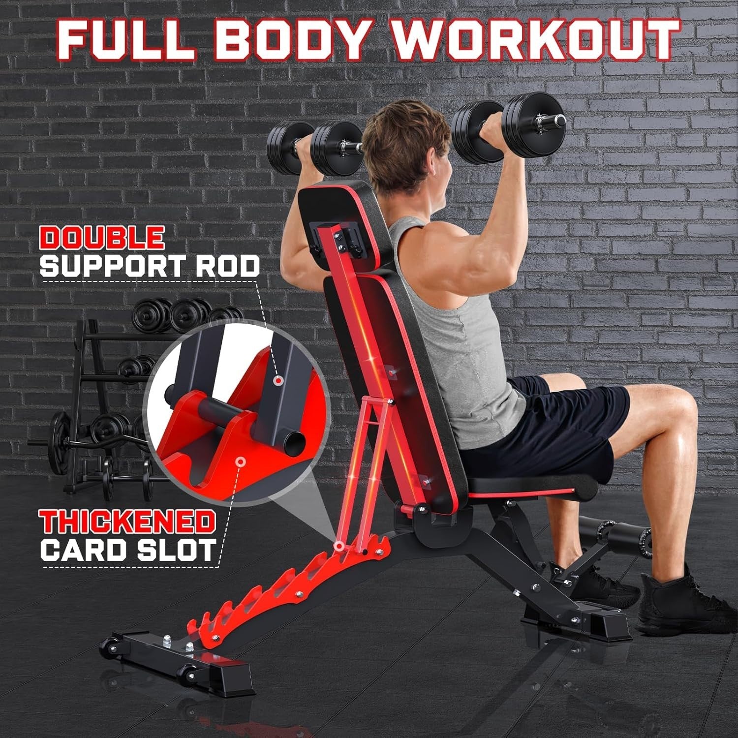 Ultra Heavy Duty Adjustable Bench 1200lb Incline Flat Decline Home Gym