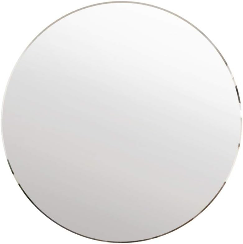 80cm Round Wall Mirror Frameless Bevelled Glass Large Modern Decor