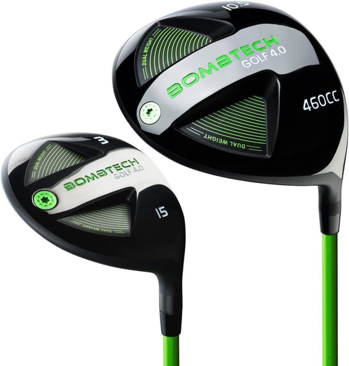 Mens Right Hand Driver & 3 Wood Set 10.5° Stiff Graphite Max Forgiveness