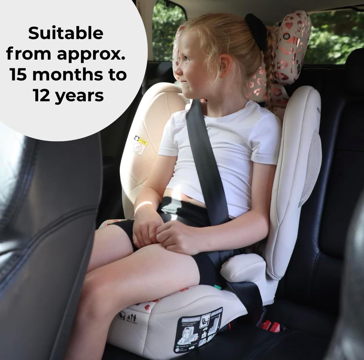 ISOFIX Toddler to Booster Car Seat i-Size Foldable Tether 15m–12Y