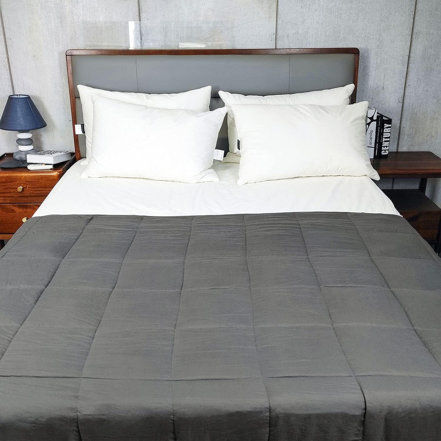 9kg Weighted Blanket 153x203cm Grey for Stress, Anxiety & Better Sleep