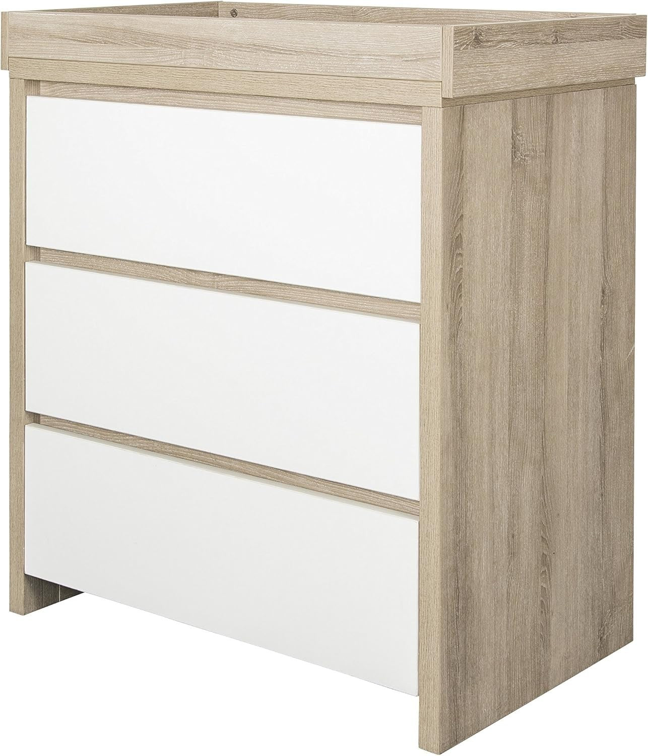 2pcs Nursery Furniture Set Cot Bed Wardrobe Chest Drawers Solid Wood White Oak