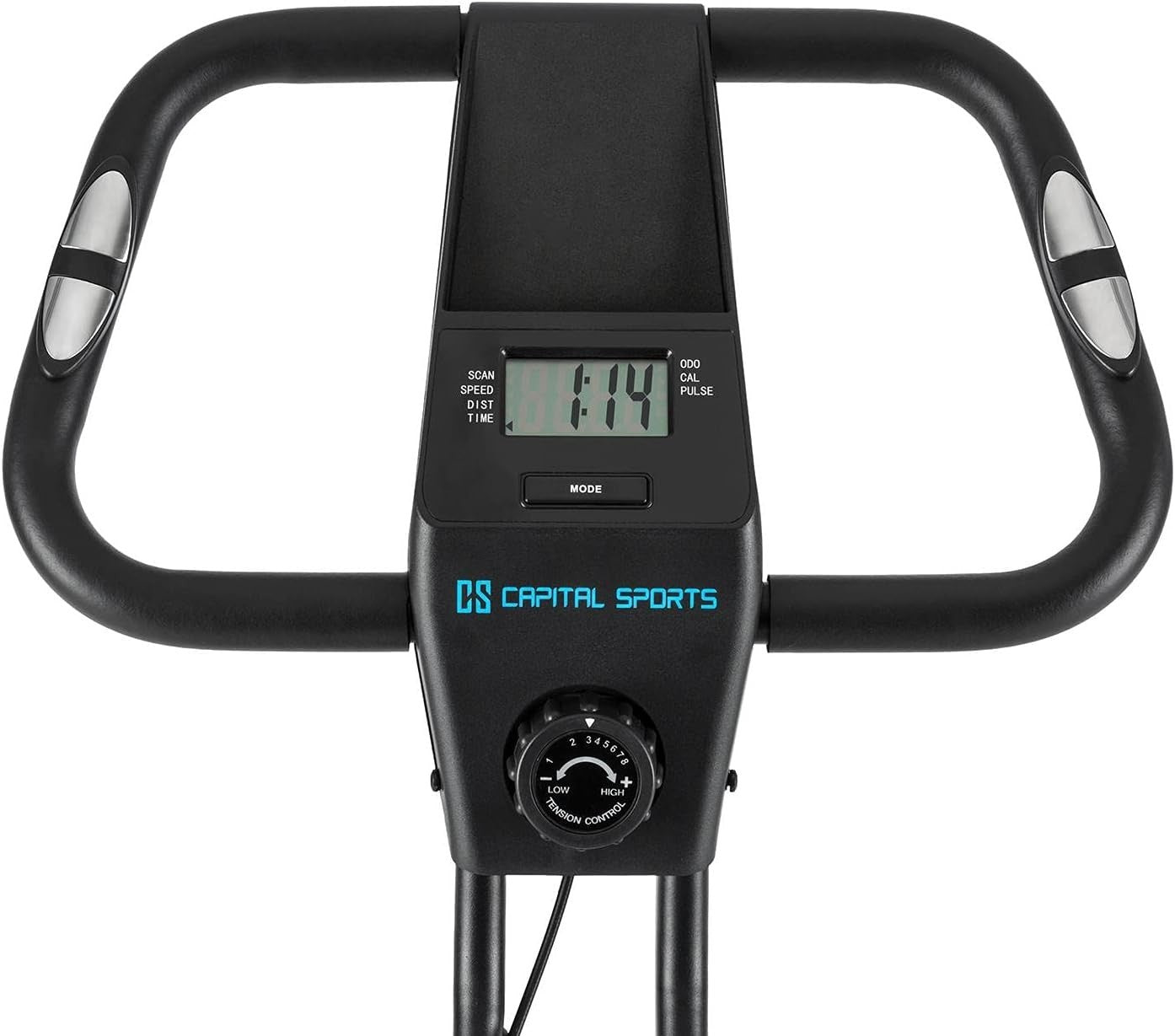 Foldable Exercise Bike w/ LCD Monitor, 8 Resistance Levels & Adjustable Seat