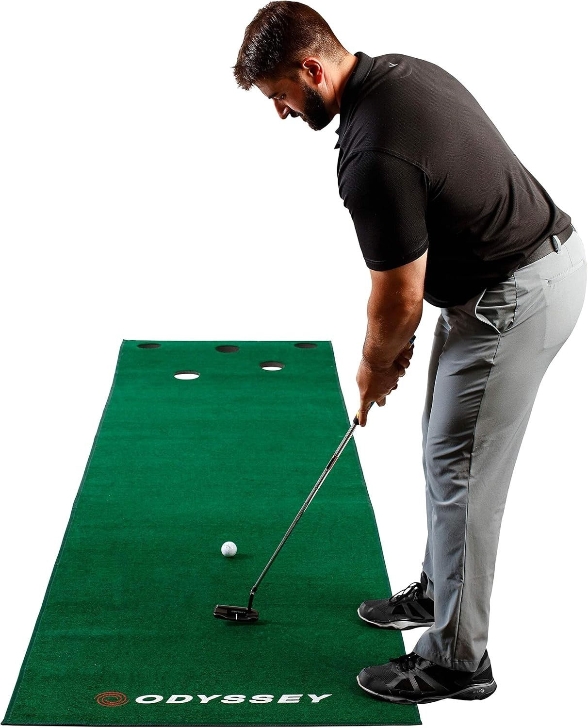 12ft Golf Putting Mat Indoor Practice Green Auto Ball Return Training Aid