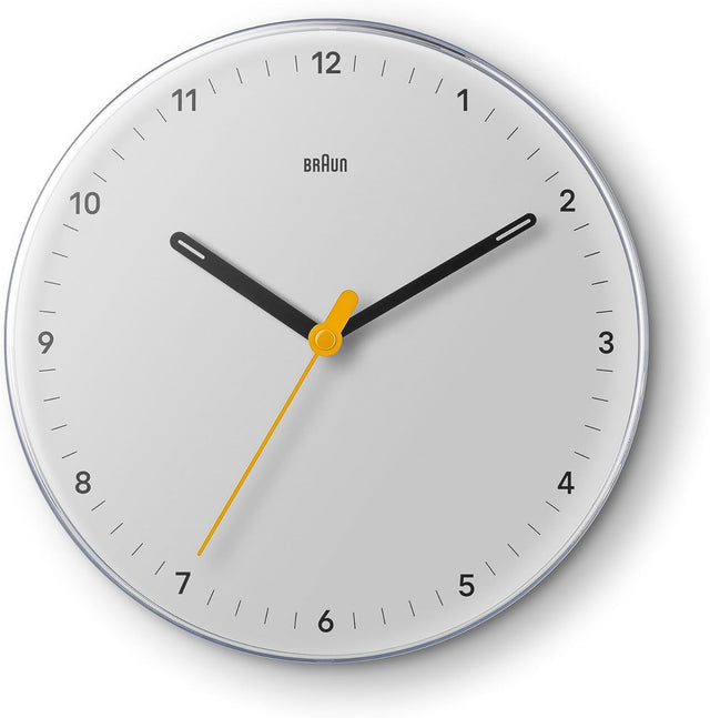 Minimalist Wall Clock 23cm Silent Sweep Quartz Modern White Easy Read Home Decor
