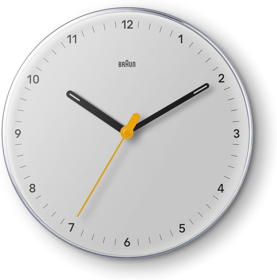 Minimalist Wall Clock 23cm Silent Sweep Quartz Modern White Easy Read Home Decor