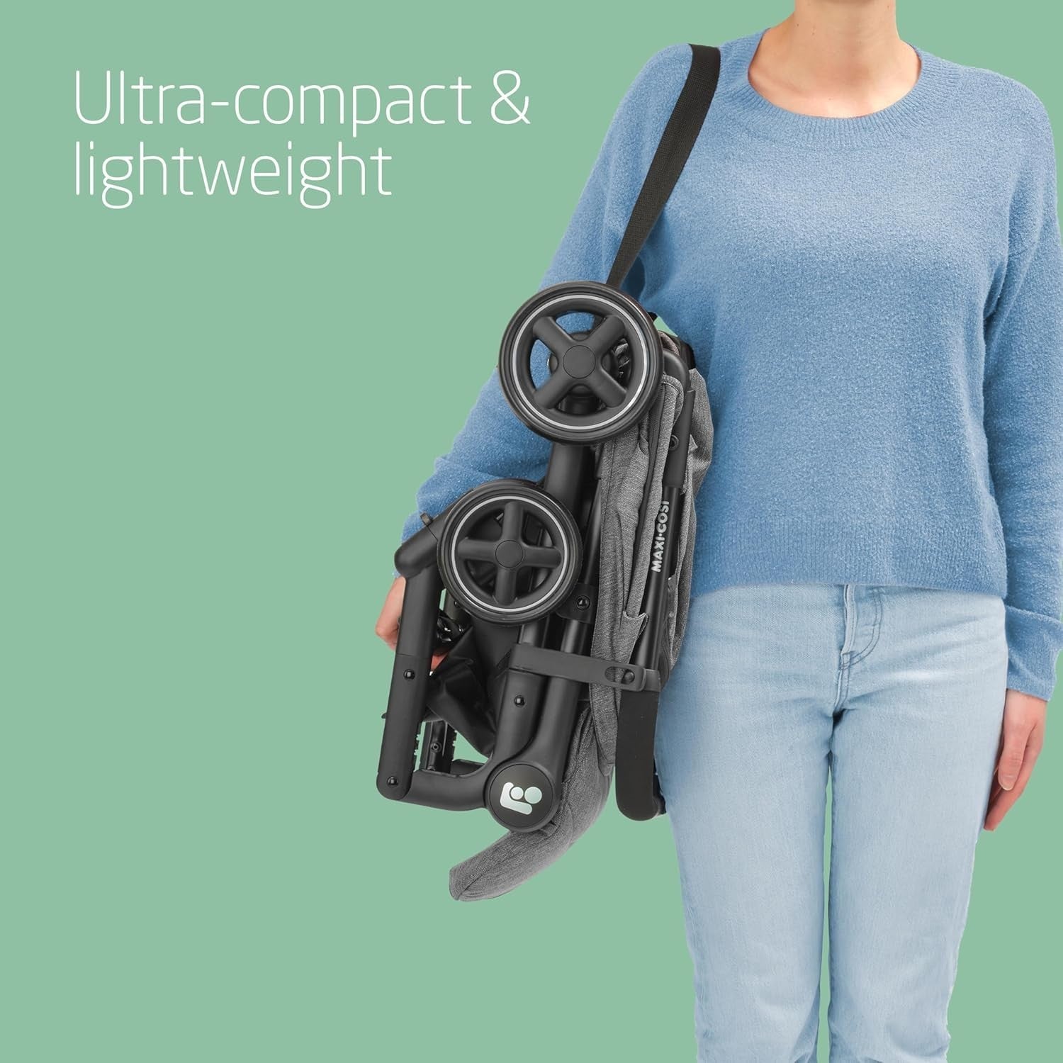 Lightweight Compact Stroller Auto Fold Lie-Flat Pushchair 0-22kg Select Grey