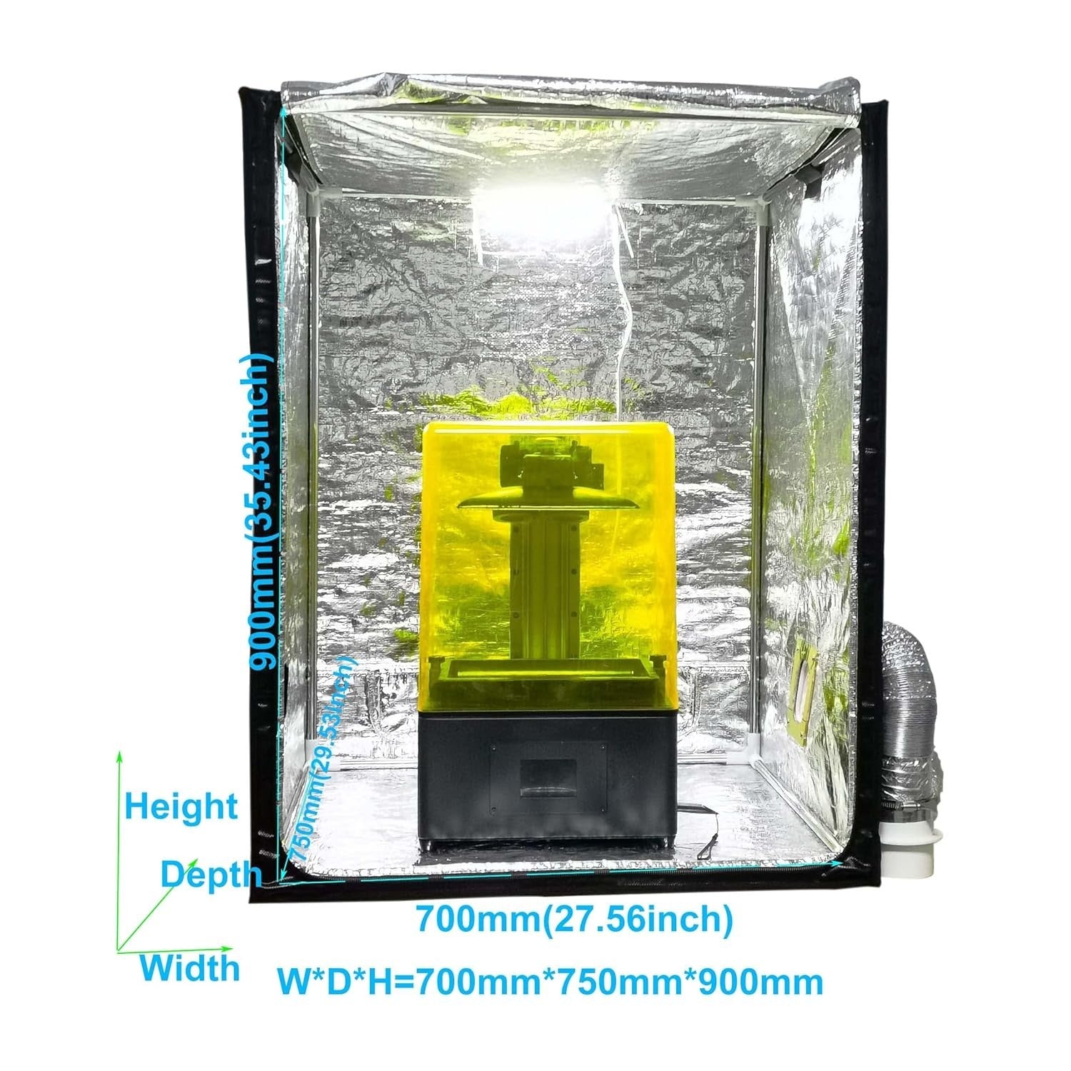 Large 3D Printer Enclosure Fume Extractor Warmer Tent Noise Dust Control